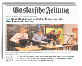 Wenn Spongebob und Miss Marple auf die Brockenbande treffen Buchpremiere bei Böhnert: Wenn Spongebob und Miss Marple auf die Brockenbande treffen